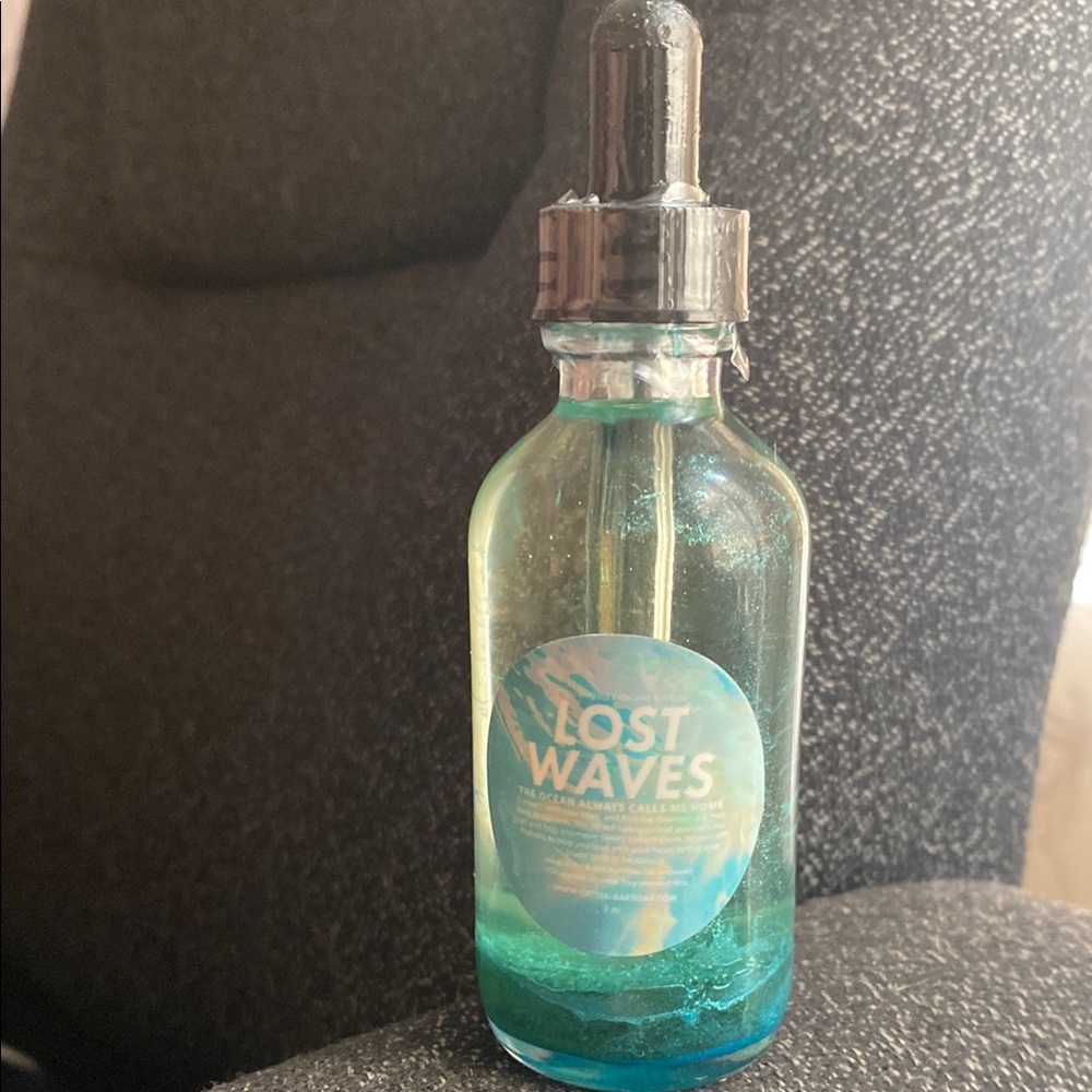 Crystal Bar Soap Lost Waves Blue Serum Bottle